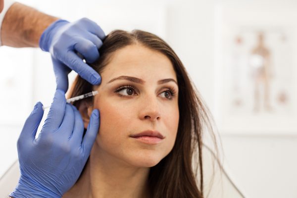 Woman receiving Botox injection